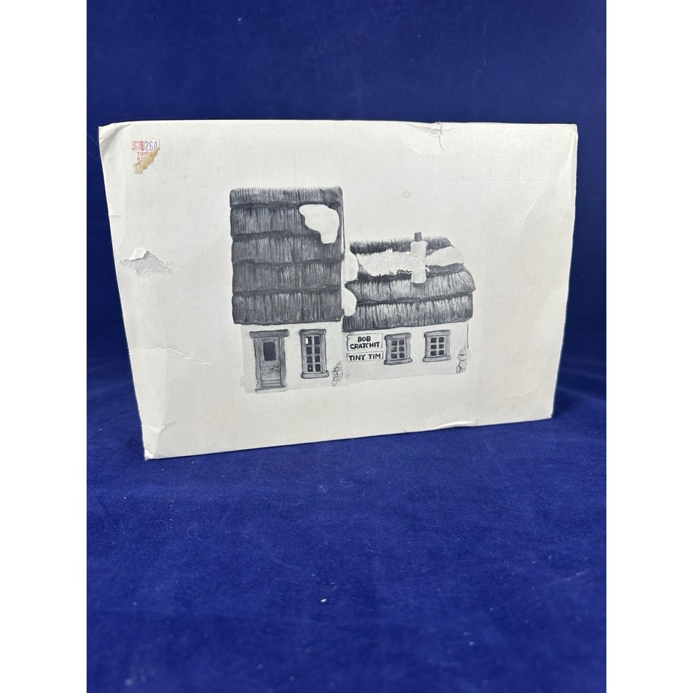 Dept 56 "Bob Cratchit And Tiny Tim Cottage "  A Christmas Carol Retired 1986 - Picture 2 of 8